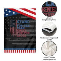 Stand For The Flag Kneel For The Cross Patriotic Garden Flag Cross US Flag American Patriotic Christian Faith 4th of July