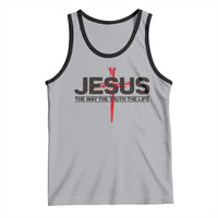 Jesus Christ Tank Top The Way Truth Life Cross Nails Faith In God Christian