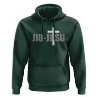 Jiu Jitsu Christian Cross Hoodie Retro Vintage Minimal Religious Faith
