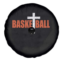 Christian Basketball Cross Spare Tire Cover Retro Vintage Minimal Religious Faith