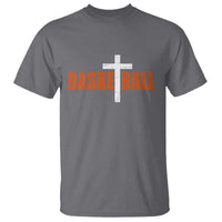 Christian Basketball Cross T Shirt Retro Vintage Minimal Religious Faith