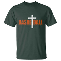 Christian Basketball Cross T Shirt Retro Vintage Minimal Religious Faith