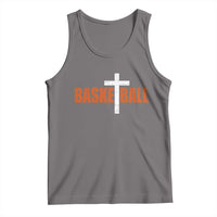 Christian Basketball Cross Tank Top Retro Vintage Minimal Religious Faith