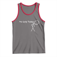 No Golf Today Tank Top Funny Golfing Lover Sad Stickman Golfer Golfers - Wonder Print Shop