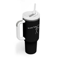 No Golf Today Tumbler With Handle Funny Golfing Lover Sad Stickman Golfer Golfers - Wonder Print Shop