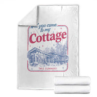 Will You Come To My Cottage This Summer Throw Blanket LGBT Romance Hockey Fan