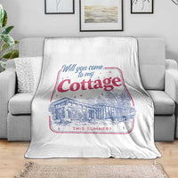 Will You Come To My Cottage This Summer Throw Blanket LGBT Romance Hockey Fan