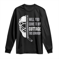 Will You Come To My Cottage This Summer Long Sleeve Shirt Retro LGBT Romance Hockey Fan
