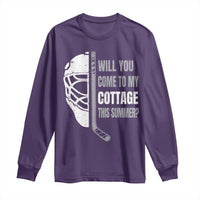Will You Come To My Cottage This Summer Long Sleeve Shirt Retro LGBT Romance Hockey Fan