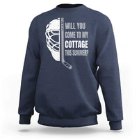 Will You Come To My Cottage This Summer Sweatshirt Retro LGBT Romance Hockey Fan