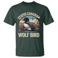Stupid Canadian Wolf Bird T Shirt Retro Romance Hockey LGBT Book Movie Fans Gift