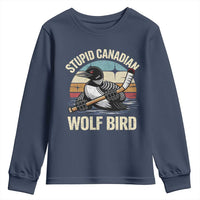 Stupid Canadian Wolf Bird Youth Sweatshirt Retro Romance Hockey LGBT Book Movie Fans Gift