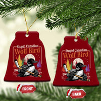 Stupid Canadian Wolf Bird Ceramic Ornament Retro Romance Hockey LGBT Book Movie Fans