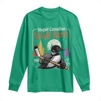Stupid Canadian Wolf Bird Long Sleeve Shirt Retro Romance Hockey LGBT Book Movie Fans