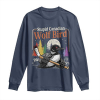 Stupid Canadian Wolf Bird Long Sleeve Shirt Retro Romance Hockey LGBT Book Movie Fans