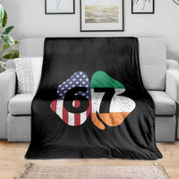 Six Seven 6 7 St Patricks Day Throw Blanket 67 Meme Irish American Ireland Flag Lucky Shamrocks
