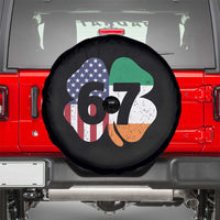 Six Seven 6 7 St Patricks Day Spare Tire Cover 67 Meme Irish American Ireland Flag Lucky Shamrocks