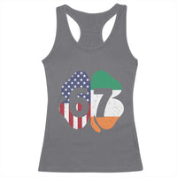 Six Seven 6 7 St Patricks Day Racerback Tank Top 67 Meme Irish American Ireland Flag Lucky Shamrocks