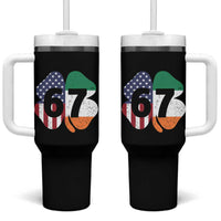 Six Seven 6 7 St Patricks Day Tumbler With Handle 67 Meme Irish American Ireland Flag Lucky Shamrocks