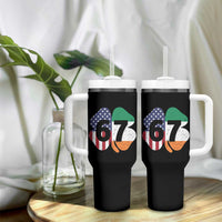 Six Seven 6 7 St Patricks Day Tumbler With Handle 67 Meme Irish American Ireland Flag Lucky Shamrocks
