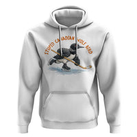 Stupid Canadian Wolf Bird Hoodie Funny Romance Hockey Fan LGBTQ+