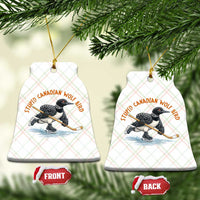 Stupid Canadian Wolf Bird Ceramic Ornament Funny Romance Hockey Fan LGBTQ+