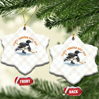 Stupid Canadian Wolf Bird Ceramic Ornament Funny Romance Hockey Fan LGBTQ+