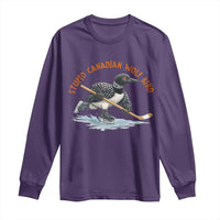 Stupid Canadian Wolf Bird Long Sleeve Shirt Funny Romance Hockey Fan LGBTQ+