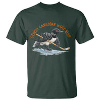 Stupid Canadian Wolf Bird T Shirt Funny Romance Hockey Fan LGBTQ+