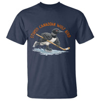 Stupid Canadian Wolf Bird T Shirt Funny Romance Hockey Fan LGBTQ+