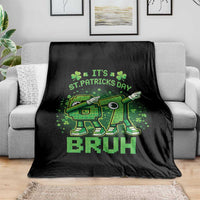 Its St Patricks Day 67 Bruh Throw Blanket Funny Shamrock Six Seven 6 7 Meme Gen Alpha