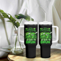 Its St Patricks Day 67 Bruh Tumbler With Handle Funny Shamrock Six Seven 6 7 Meme Gen Alpha