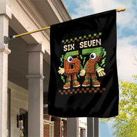 Six Seven Brainrot Italian Funny 67 Garden Flag Checkered Kids Gaming Meme