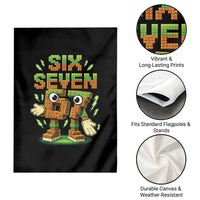 Six Seven Brainrot Italian Funny 67 Kids Gaming Meme Garden Flag