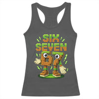 Six Seven Brainrot Italian Funny 67 Kids Gaming Meme Racerback Tank Top