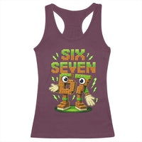 Six Seven Brainrot Italian Funny 67 Kids Gaming Meme Racerback Tank Top
