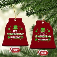 Funny Birthday St Patricks Day Ceramic Ornament Funny Shamrock Born Lucky Irish Bday