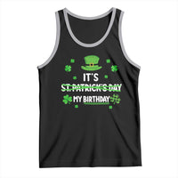 Funny Birthday St Patricks Day Tank Top Funny Shamrock Born Lucky Irish Bday