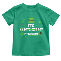 Funny Birthday St Patricks Day Toddler T Shirt Funny Shamrock Born Lucky Irish Bday