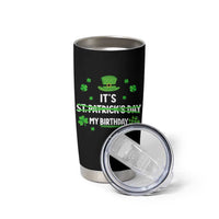 Funny Birthday St Patricks Day Tumbler Cup Funny Shamrock Born Lucky Irish Bday