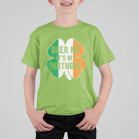 Funny Birthday St Patricks Day T Shirt For Kid Beer Me Its My Birthday Ireland Irish Shamrock