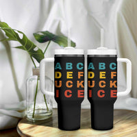 Fck Ice Tumbler With Handle Retro Protest Chinga La Migra Subtle FDT