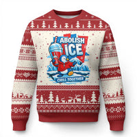 Abolish Ice Ugly Christmas Sweater Subtle FDT Penguin Slush Drink Funny Summer Chill Mode