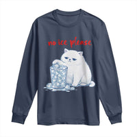 Abolish Ice Protest Long Sleeve Shirt Subtle FDT Cat Meme No Ice Please