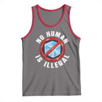 Abolish Ice No Human is Illegal Tank Top Retro Protest Subtle FDT