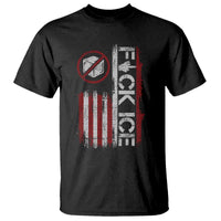 Fck Ice T Shirt Retro US Flag Subtle FDT Protest