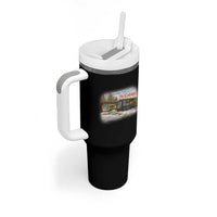 Coming To The Cottage Tumbler With Handle Retro LGBT Romance Hockey Fan