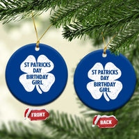 St Patricks Day Birthday Girl Ceramic Ornament Irish Bday Shamrock Clovers