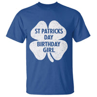 St Patricks Day Birthday Girl T Shirt Irish Bday Shamrock Clovers