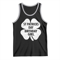 St Patricks Day Birthday Girl Tank Top Irish Bday Shamrock Clovers